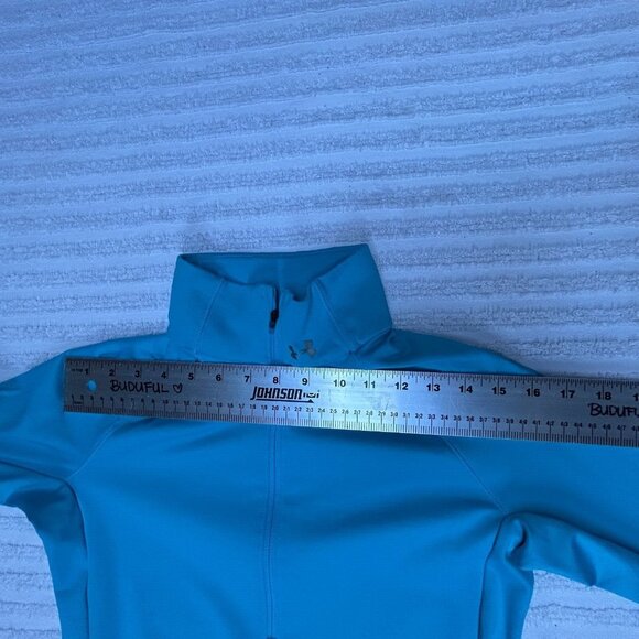 Under Armour Women's ColdGear 1/2 Zip Pullover Top Baselayer Blue Small/Medium - Picture 5 of 8